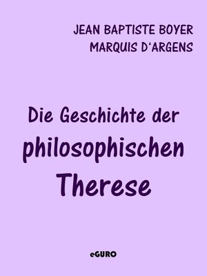 cover image of Die Geschichte der philosophischen Therese